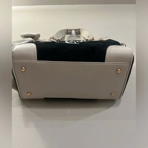 Juicy Couture The Key to Juicy Large Tote Handbag Black & Cream NWT - Picture 5 of 9